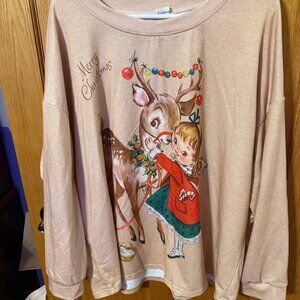 PLUS Women's Vintage Holiday Top
